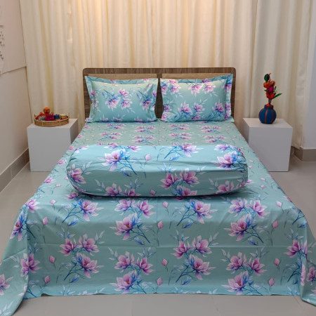 P-8 Luxury Twill Cotton Bedsheet King Size ( 4 pcs set)