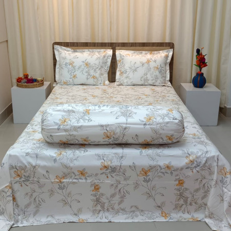 P-12 Luxury Twill Cotton Bedsheet King Size ( 4 pcs set)