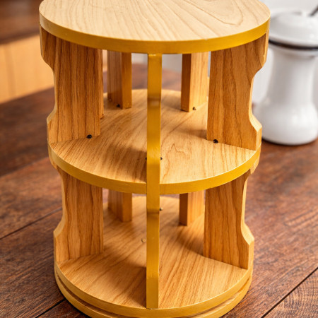 Spice Jar organaiser ( উডেন রোটেটিং স্ট্যান্ড)