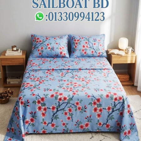 B-3 premium cotton bedsheet (3 pcs)