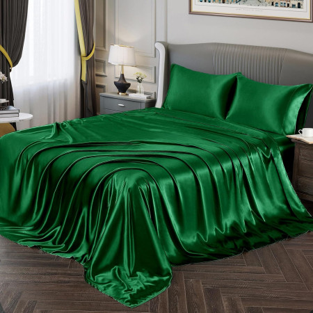 SL-6 Luxury Satin Silk Bedsheet Set (4 pcs)
