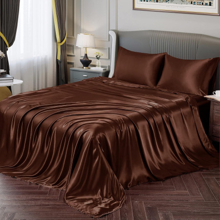 SL-5 Luxury Satin Silk Bedsheet Set (4 pcs)