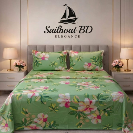 CSK-5 Luxury Twill Cotton Bedsheet King Size ( 3 pcs set)
